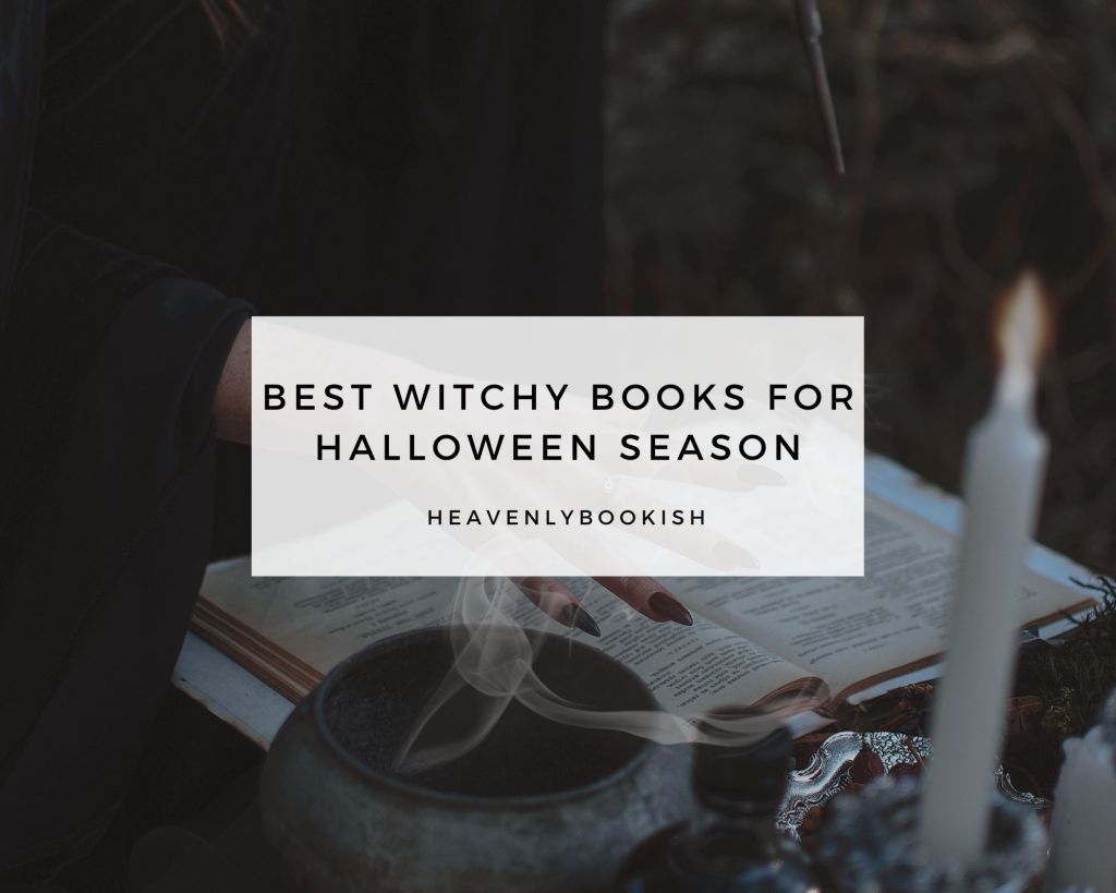 The image shows a dark, moody scene through a cobweb-covered window. In the background, there are two ghost-like figures draped in white sheets—one holding a carved pumpkin with a glowing face. The text overlay in the center reads:
Books with Haunted Houses and Ghostly Vibes
Heavenlybookish.

It evokes a spooky, eerie vibe perfect for the theme of haunted house stories, fitting the Halloween mood.